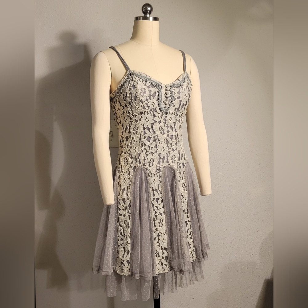 Cottagecore/Fairy Inspired Cream Lace Short Dress